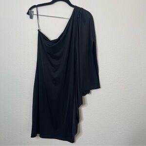 🎀 NWT BLAQUE LABEL ONE SHOULDER DRAPE CAPE STYLE PARTY DRESS SIZE M MEDIUM